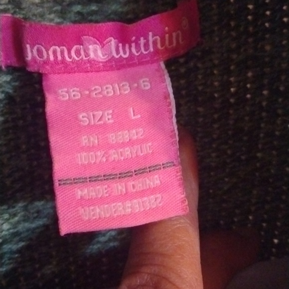 Women Within Cardigan Sweater Button Down with two Pockets in the front. - Picture 5 of 9